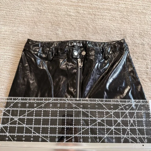 I.AM.GIA Nikole Black Faux Leather Pants Size: Large - Picture 12 of 16